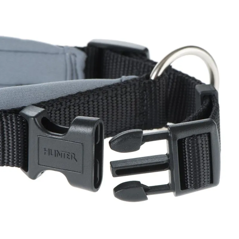Hunter Neopren hundehalsbånd grå og sort 45 cm - 40-45 cm indstilling